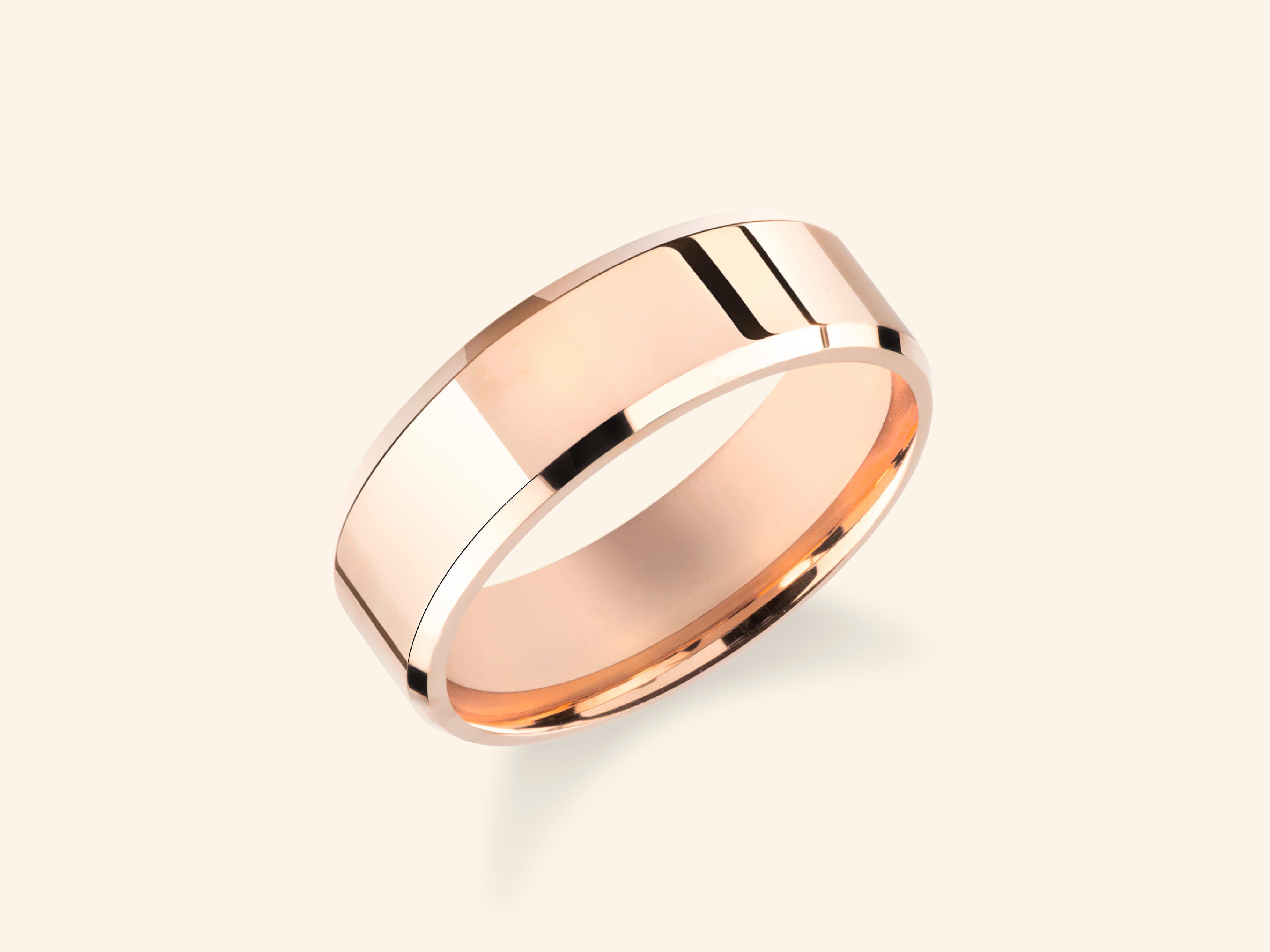 6mm Beveled Edge Wedding Band