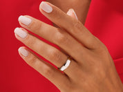 Elegant ring on a hand, jewelry for her