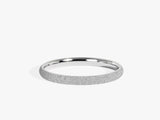 2mm Classic Dome Wedding Band with Stardust Finish