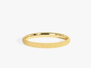 2mm Classic Dome Wedding Band with Stardust Finish
