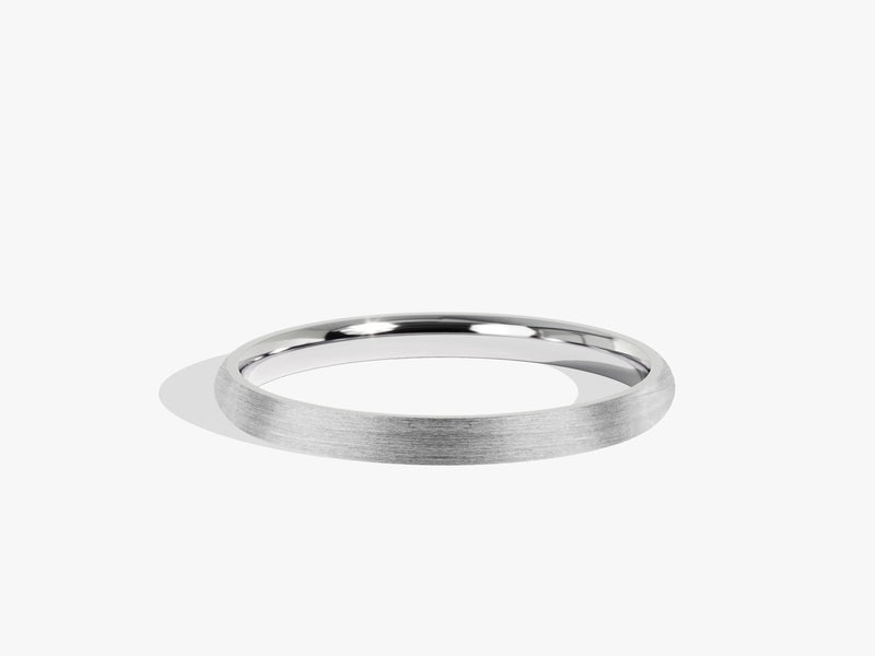 2mm Classic Dome Wedding Band - Matte Brushed