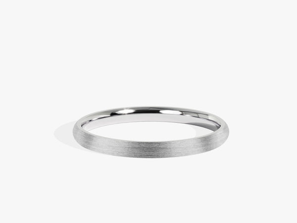 2mm Classic Dome Wedding Band - Matte Brushed