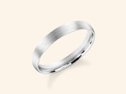 3mm Dome Wedding Band - Matte Brushed