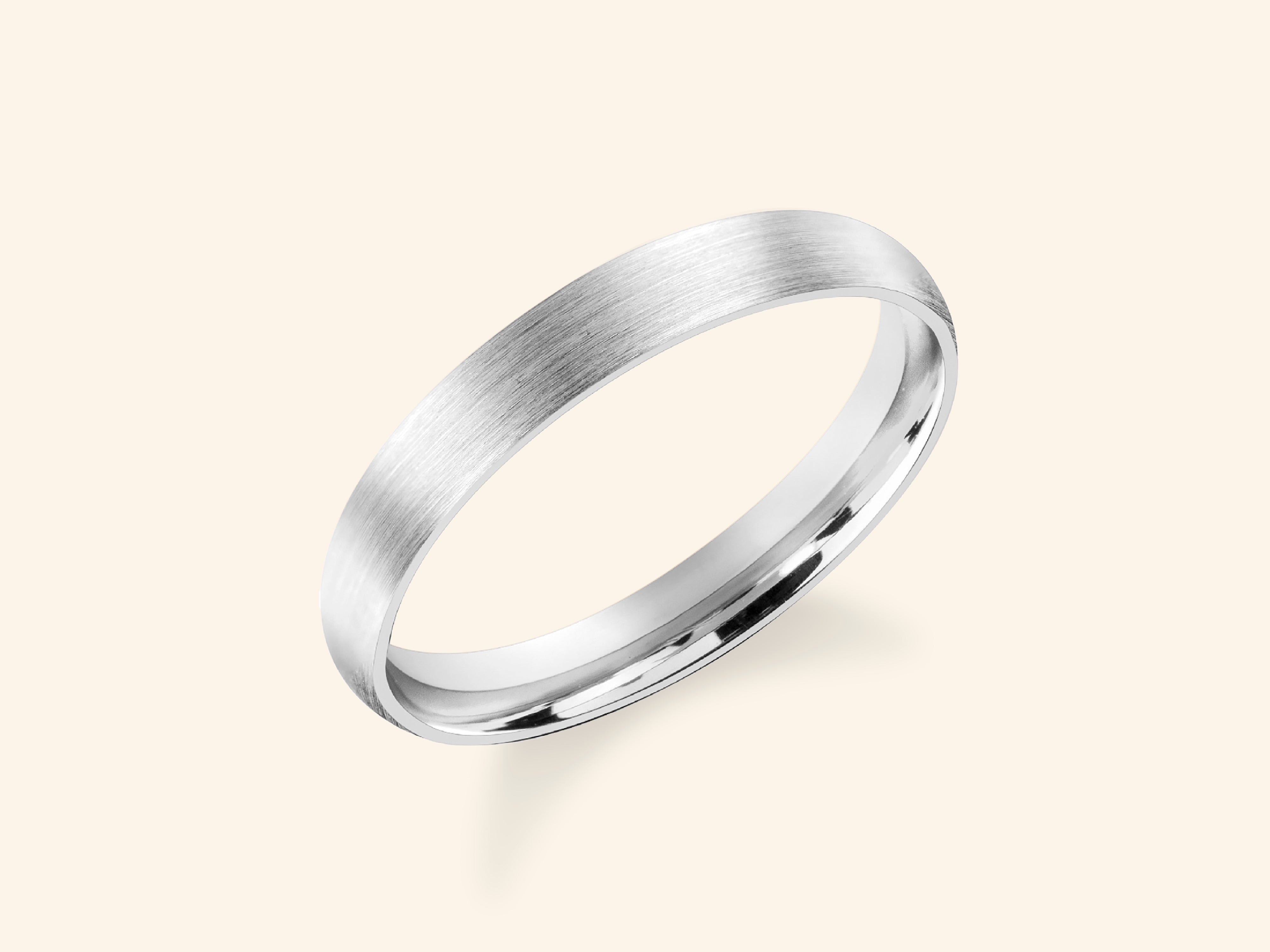 3mm Dome Wedding Band - Matte Brushed