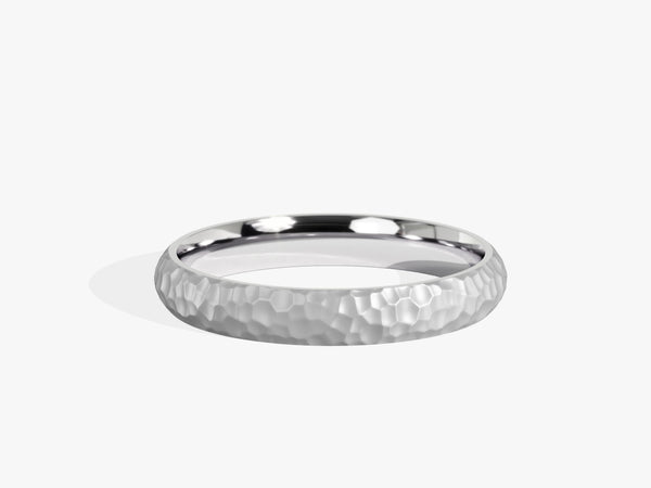 3mm Hammered Dome Wedding Band
