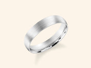 4mm Dome Wedding Band - Matte Brushed