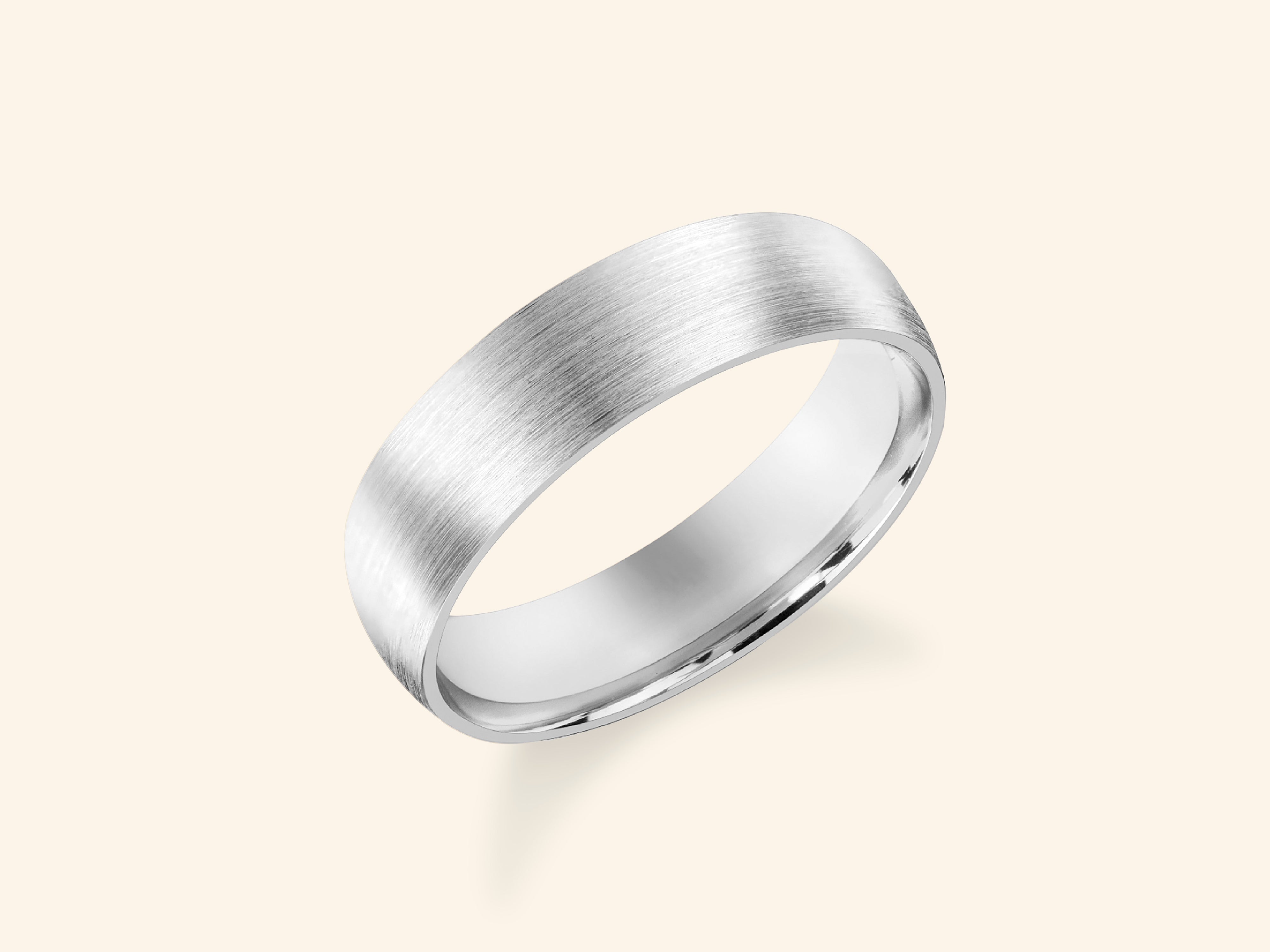 5mm Dome Wedding Band - Matte Brushed