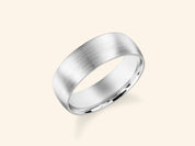 6mm Dome Wedding Band - Matte Brushed