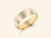 6mm Dome Wedding Band - Matte Brushed