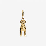 Bird on a Branch Charm in white gold and silver