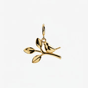 Bird on a Branch Charm in yellow gold