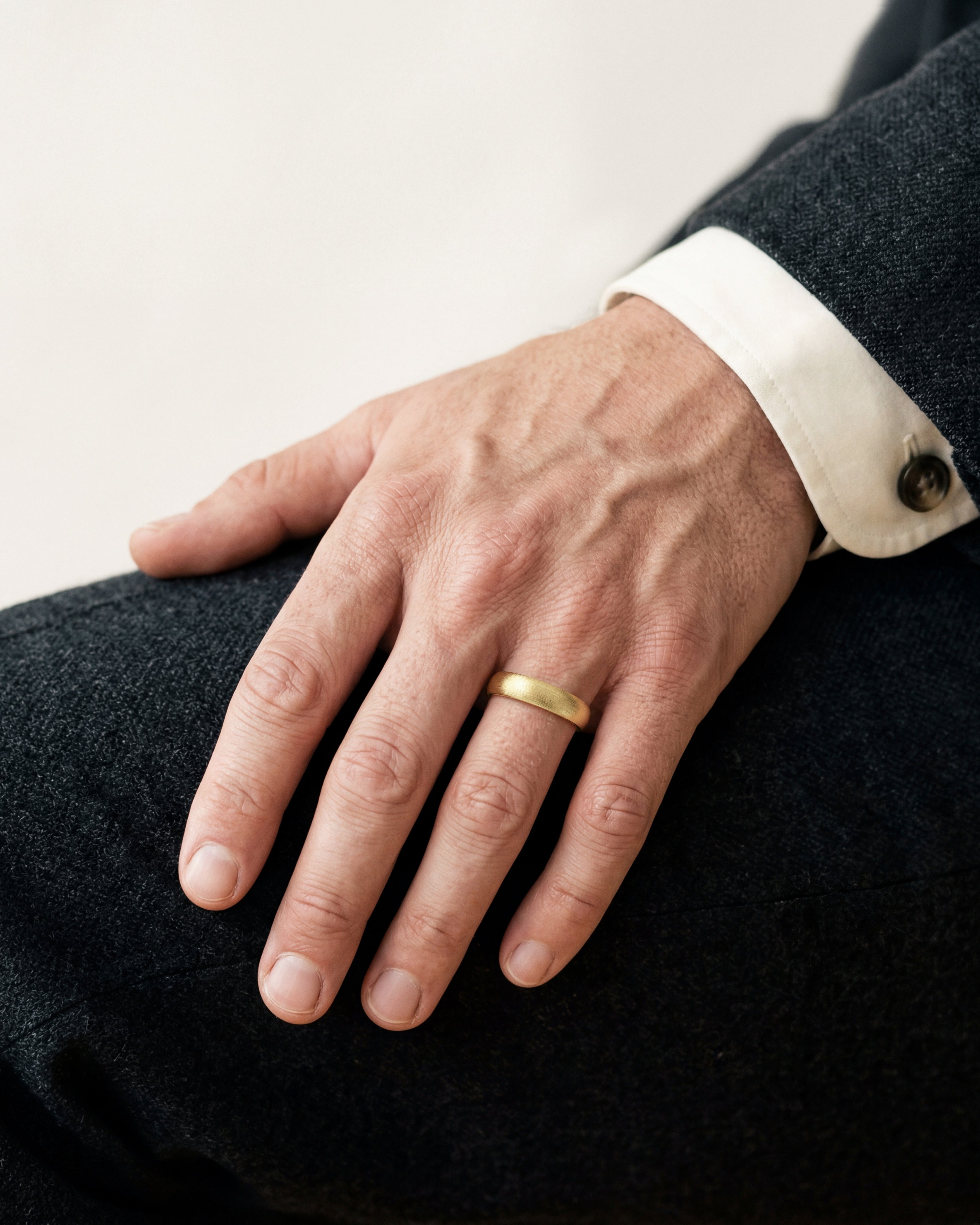 6mm Classic Dome Wedding Band - Matte Brushed