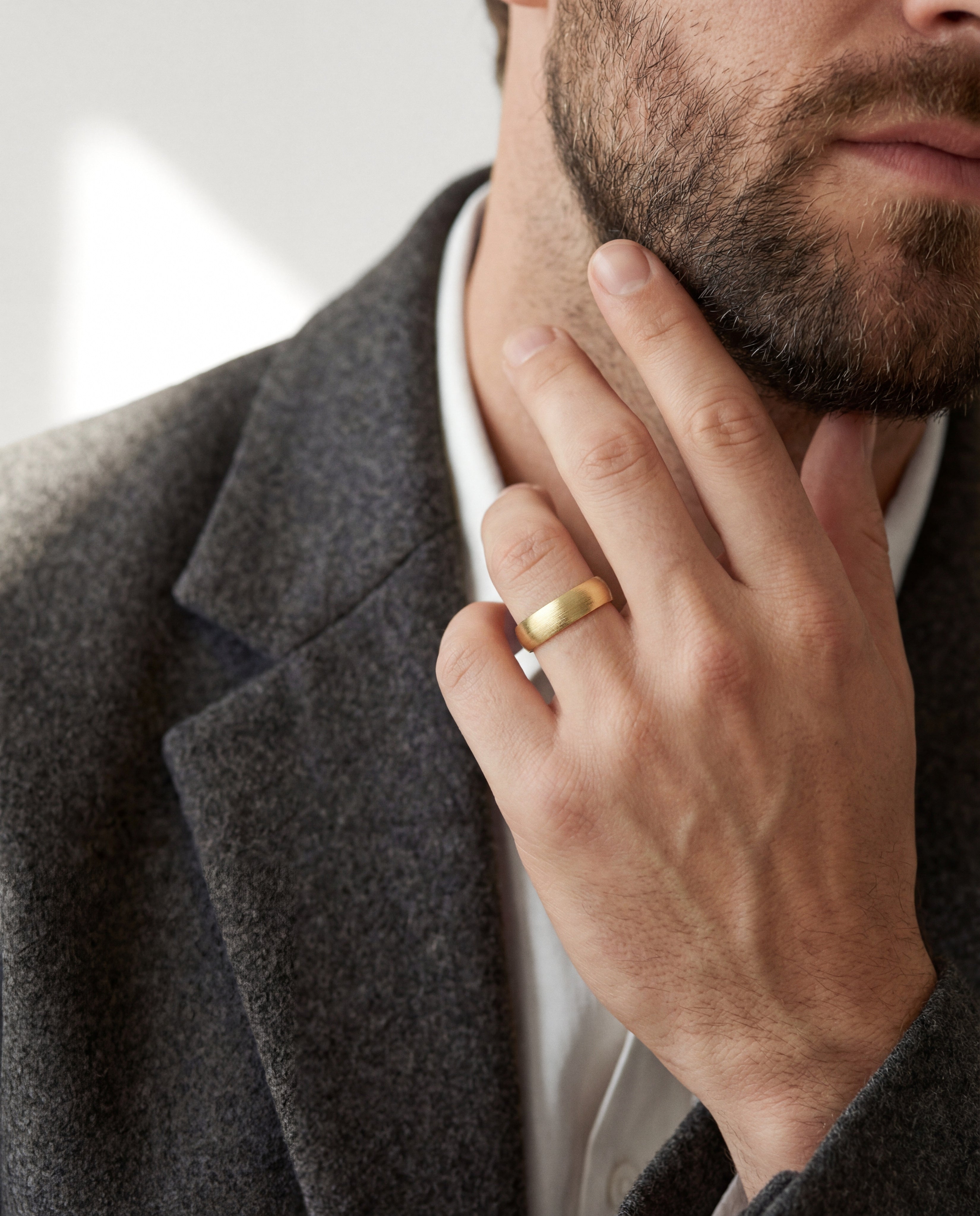 7mm Classic Dome Wedding Band - Matte Brushed