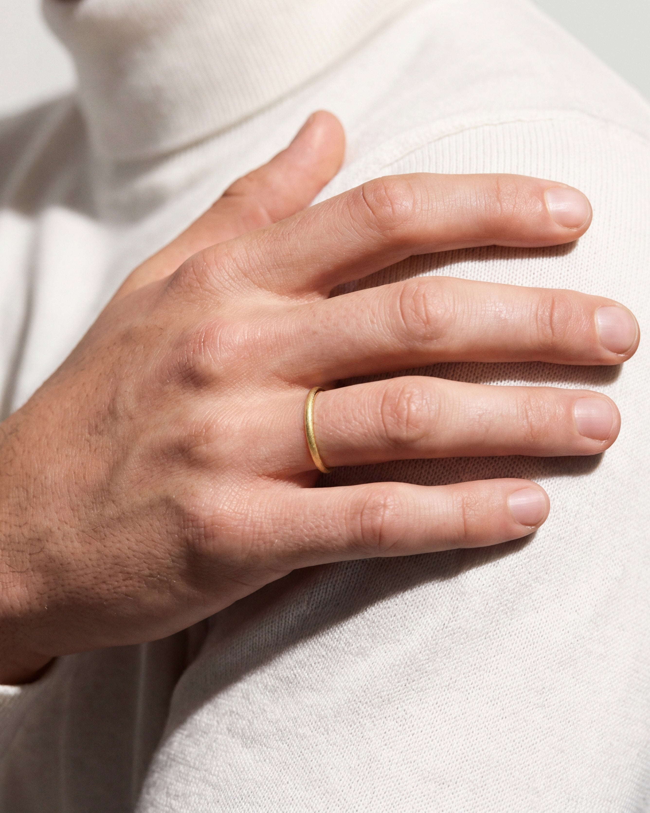 2mm Dome Wedding Band with Ice Matte Finish