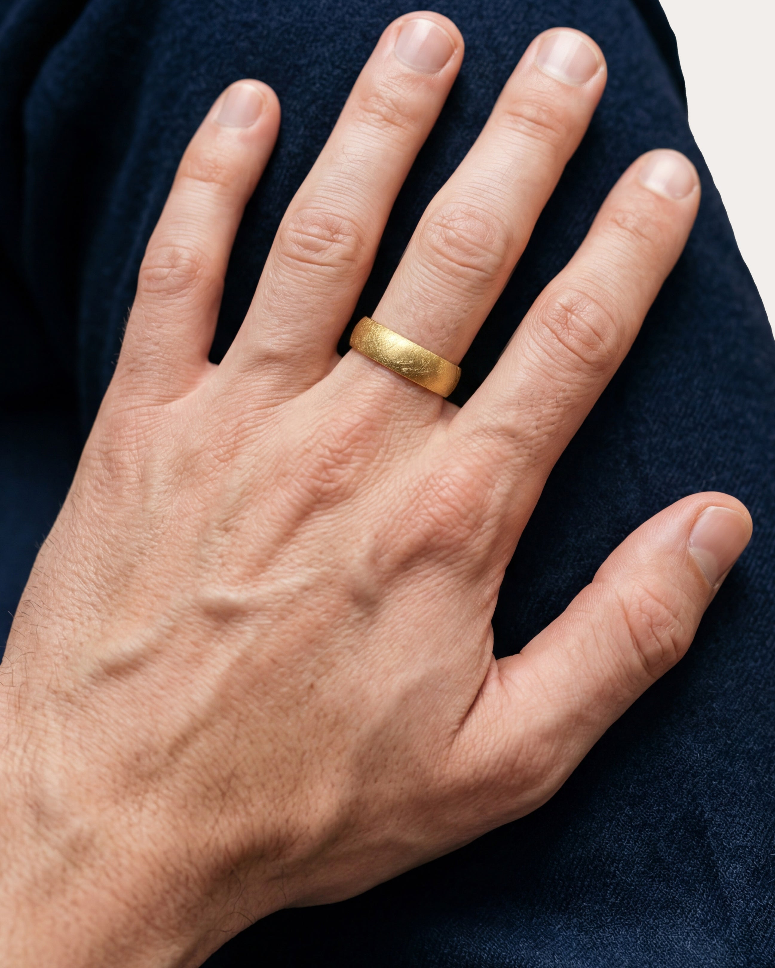 7mm Dome Wedding Band with Ice Matte Finish