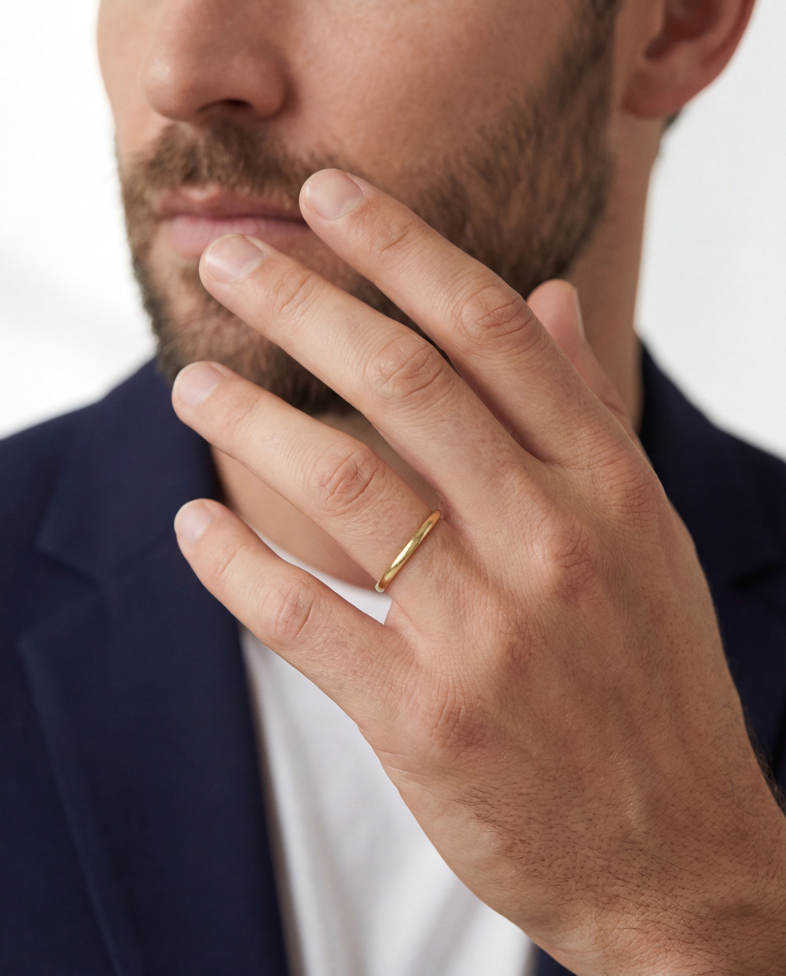 2mm Classic Dome Wedding Band - Matte Brushed