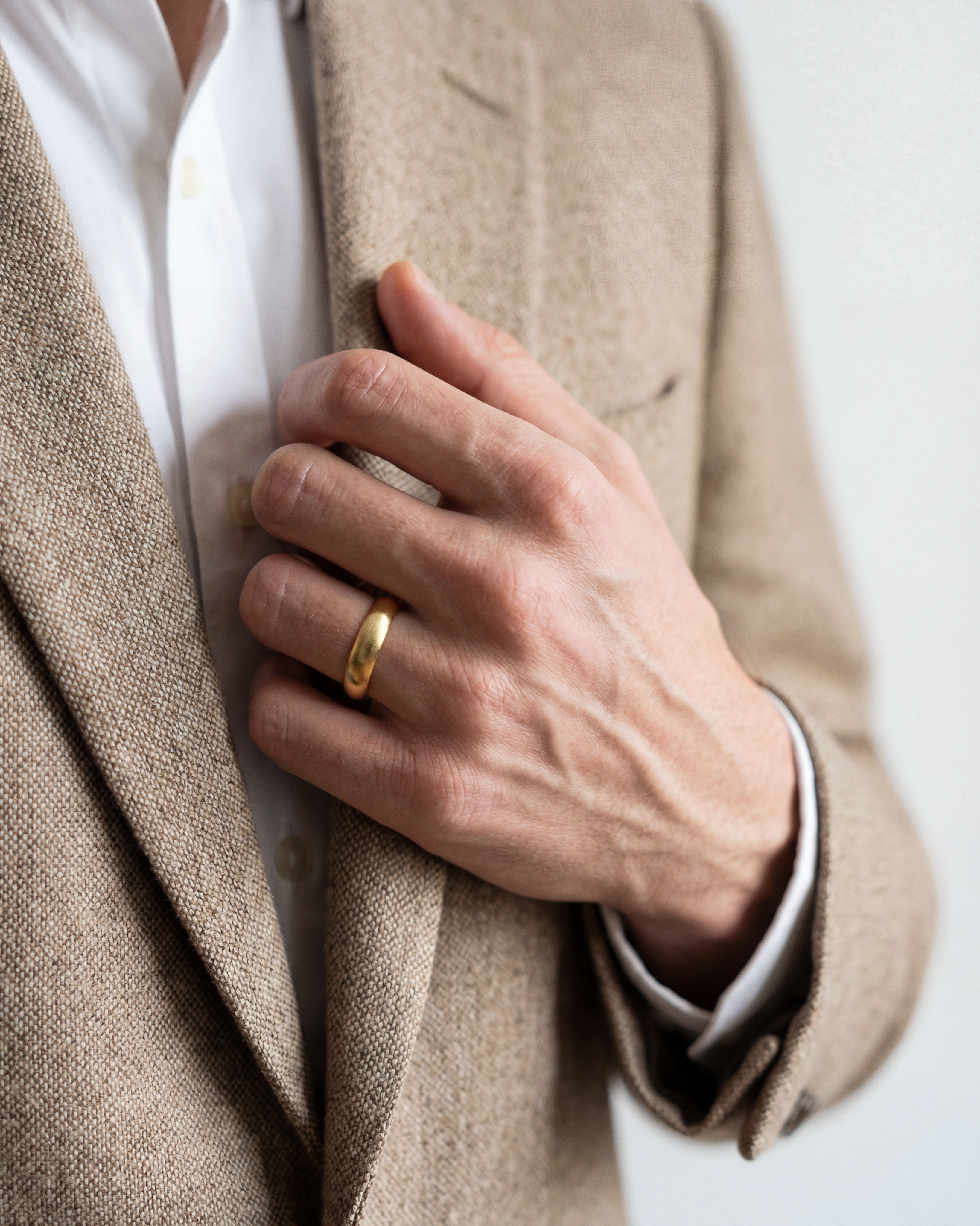 5mm Classic Dome Wedding Band - Matte Brushed
