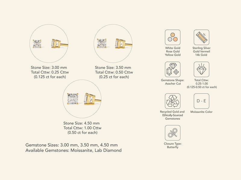 Asscher Earrings
