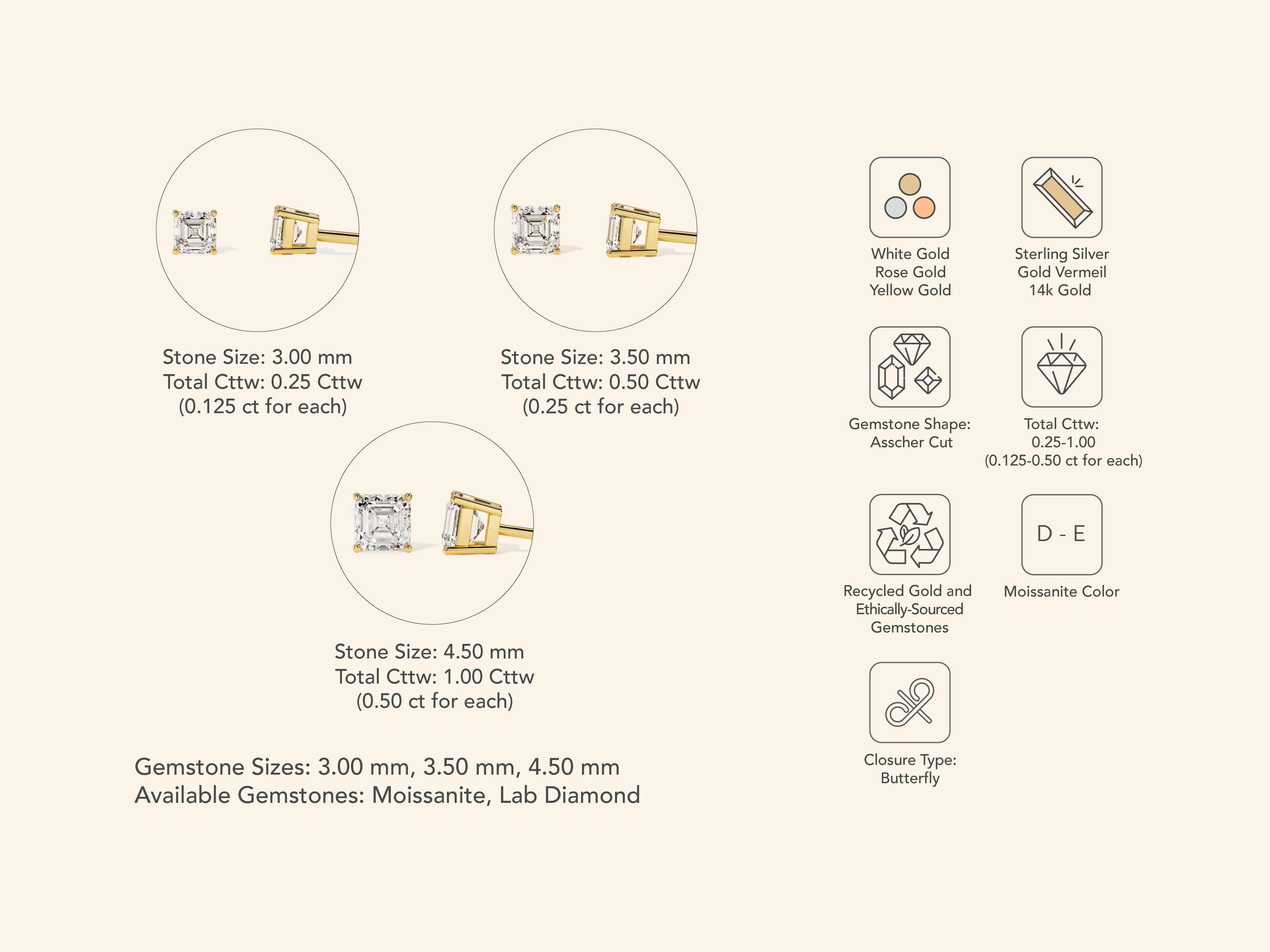 Asscher Earrings