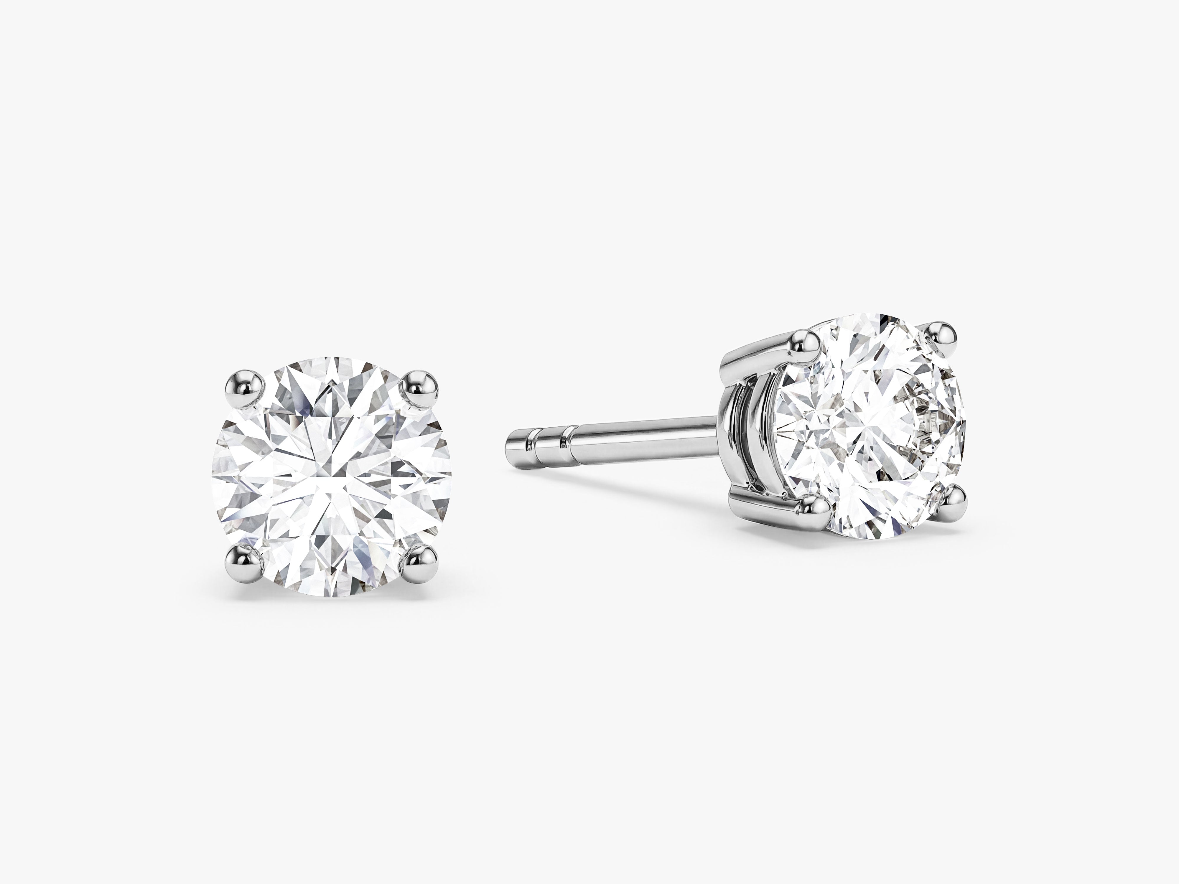 Round Cut Stud Earrings (0.75 ct tw)