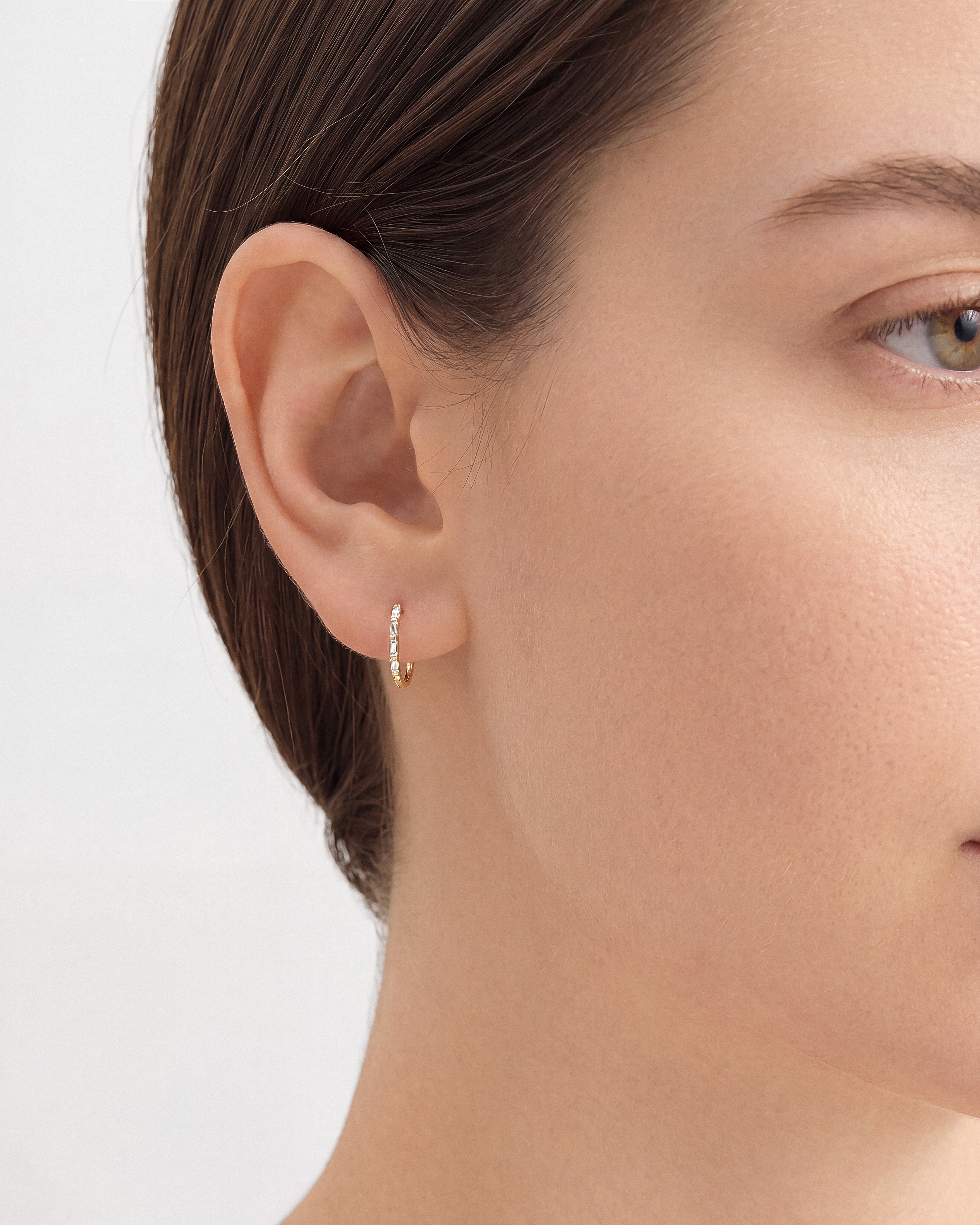Baguette Edge Hoops