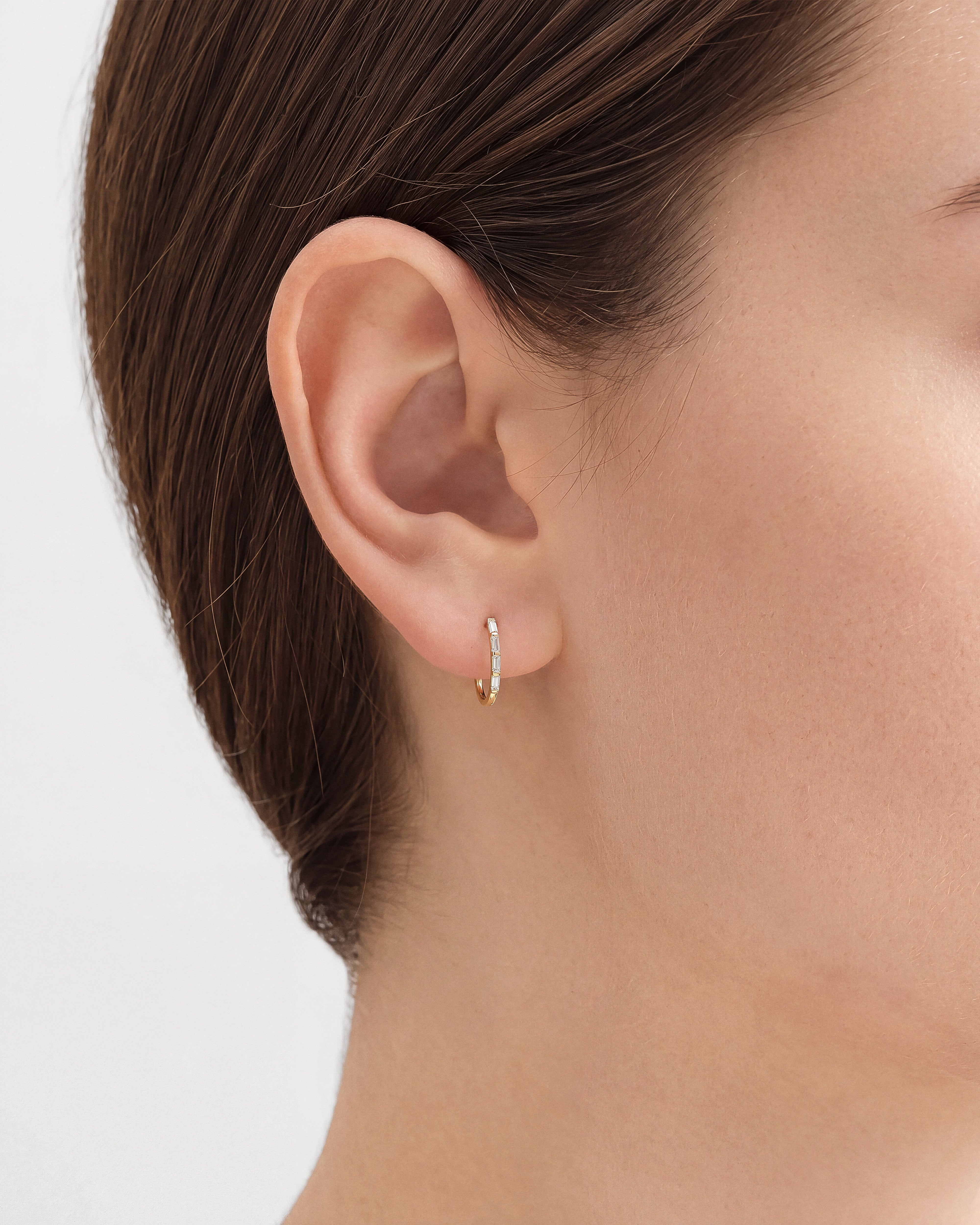 Baguette Edge Hoops