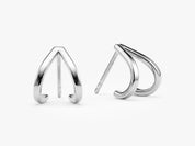 Double Band Huggie Hoops