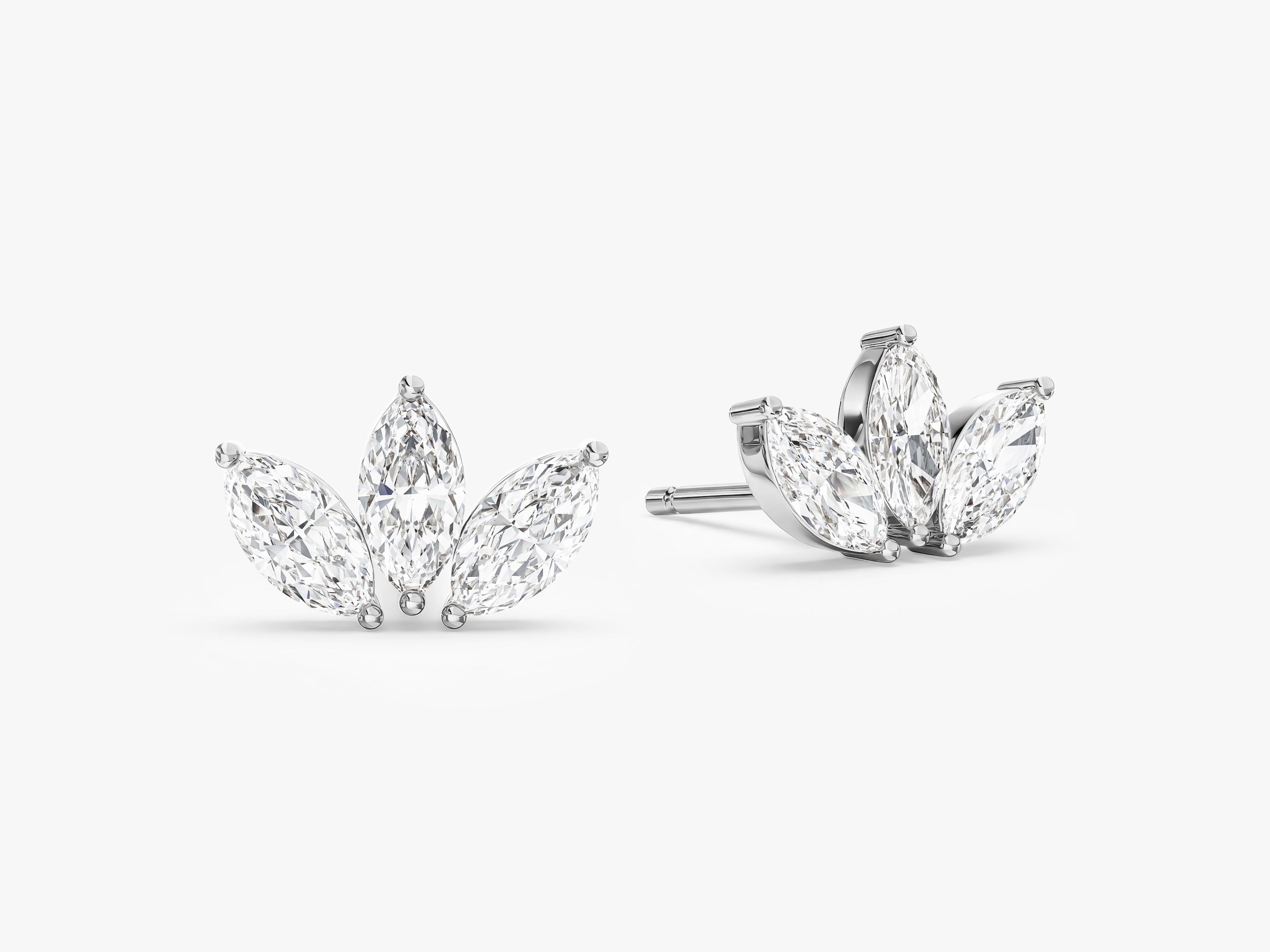 Marquise Tiara Studs