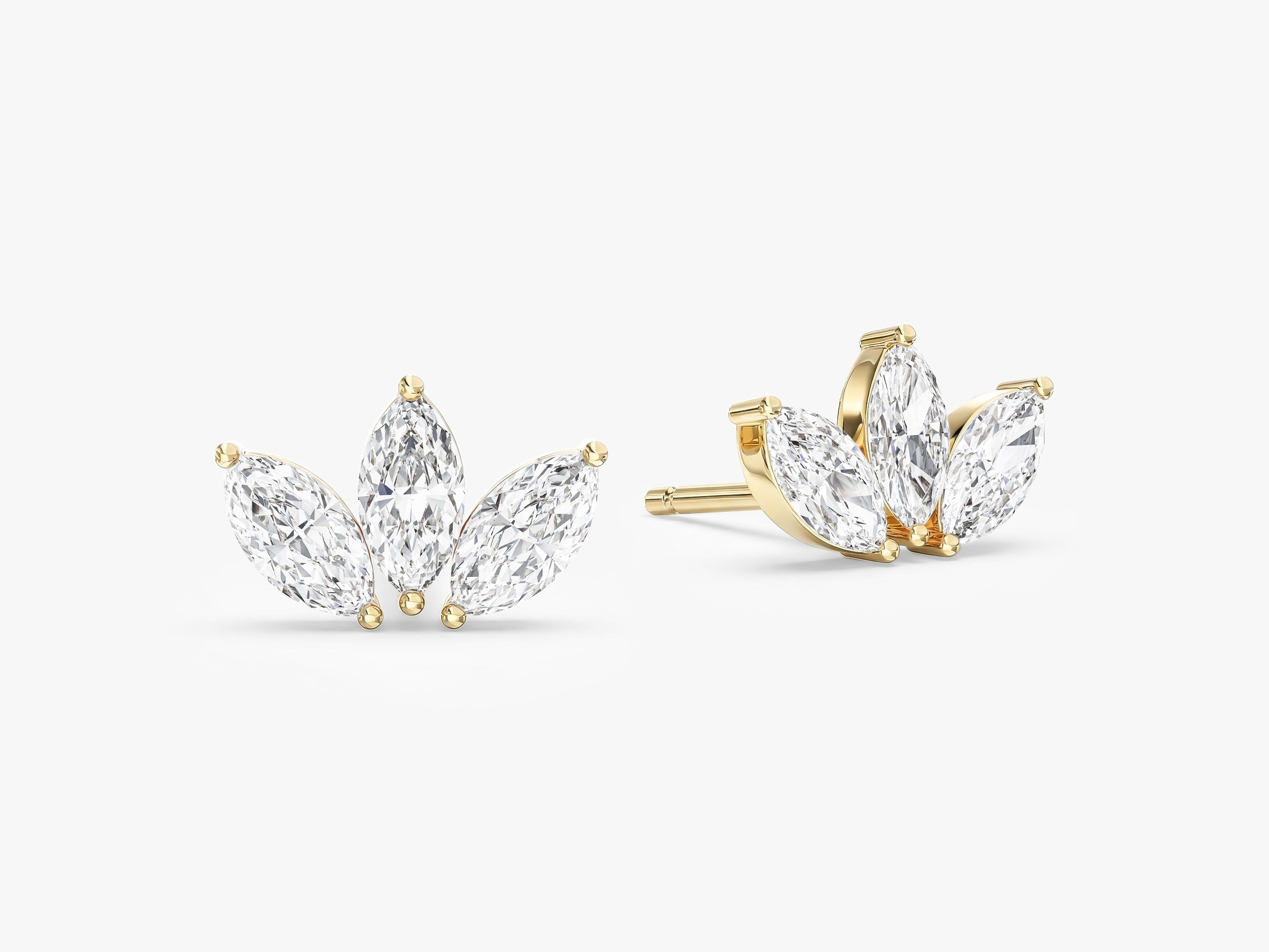 Marquise Tiara Studs