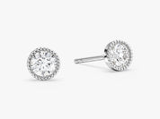 Milgrain Bezel Stud Earrings (0.50 ct tw)