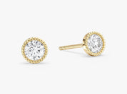 Milgrain Bezel Stud Earrings (0.50 ct tw)