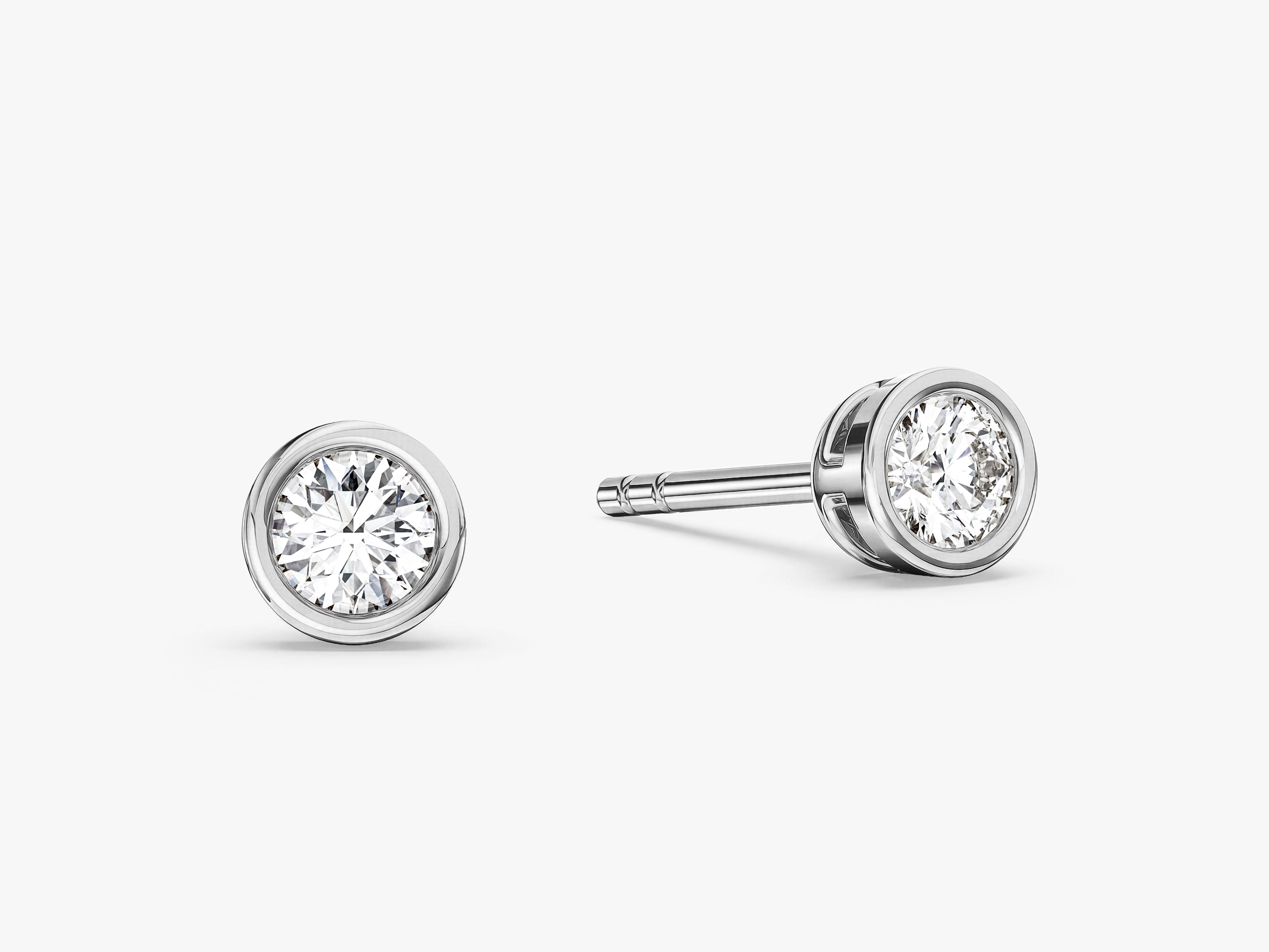 Bezel Set Stud Earrings (0.20 ct tw)