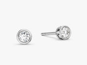 Bezel Set Stud Earrings (0.20 ct tw)