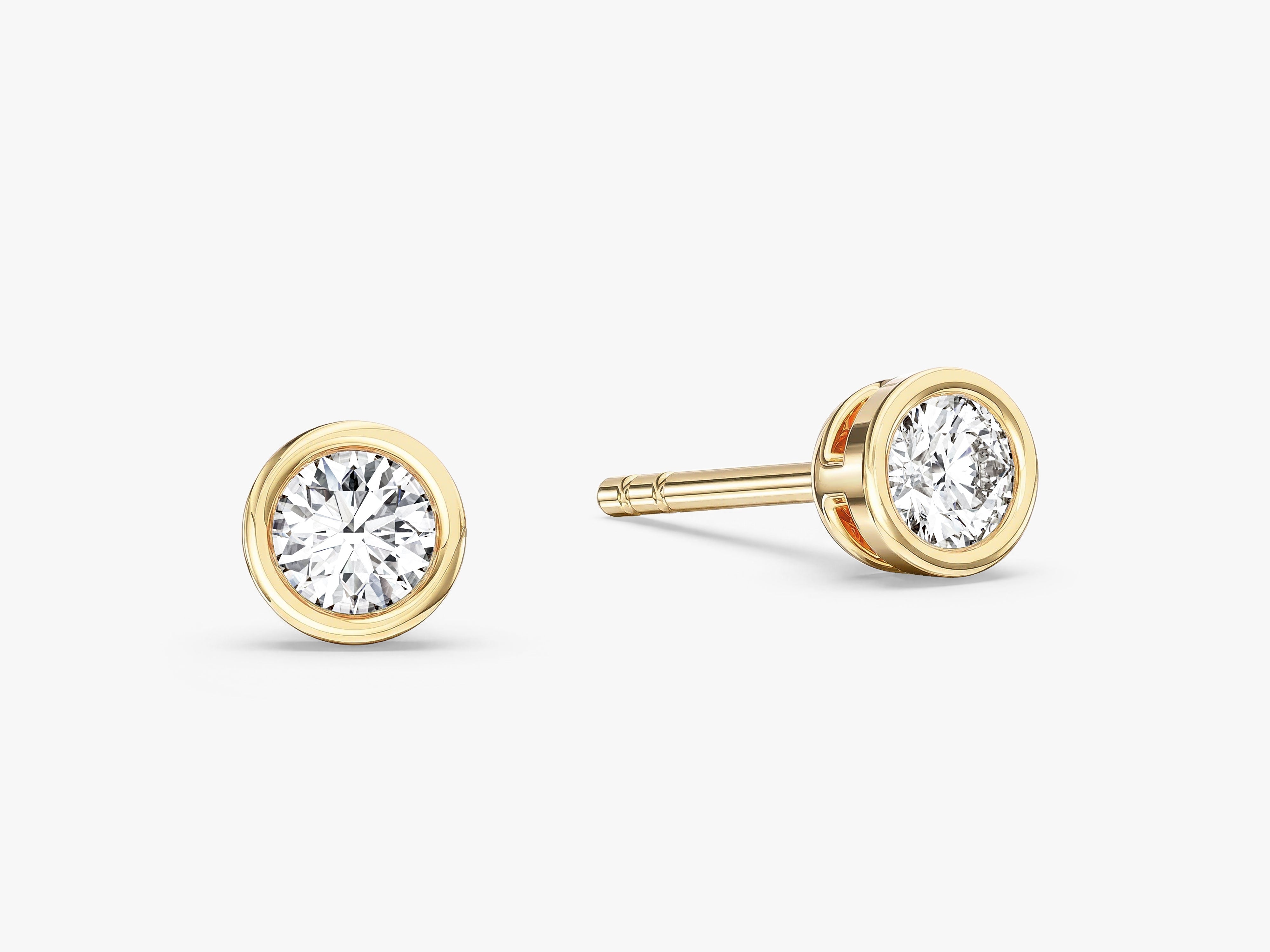 Bezel Set Stud Earrings (0.20 ct tw)