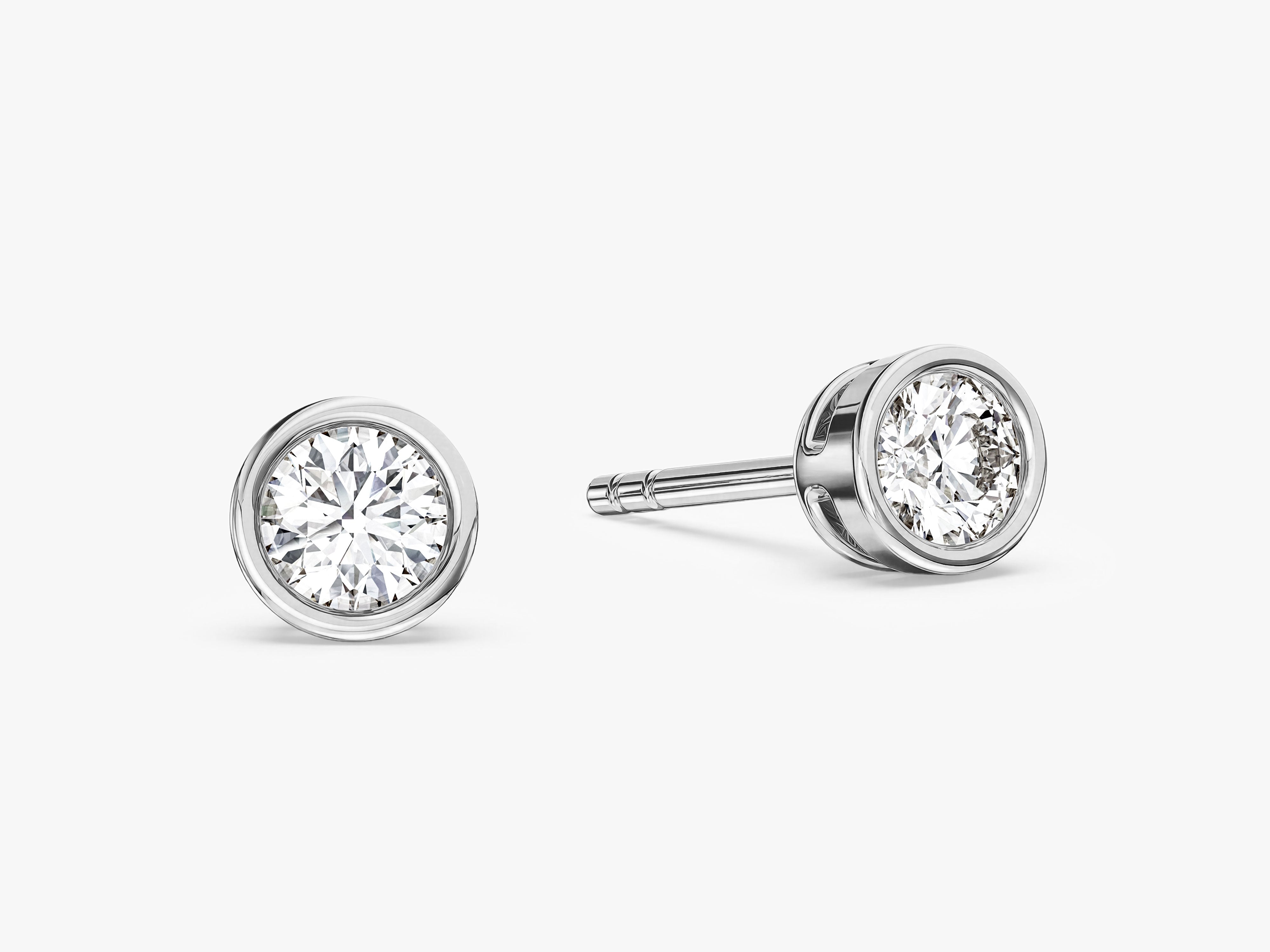 Bezel Set Stud Earrings (0.30 ct tw)
