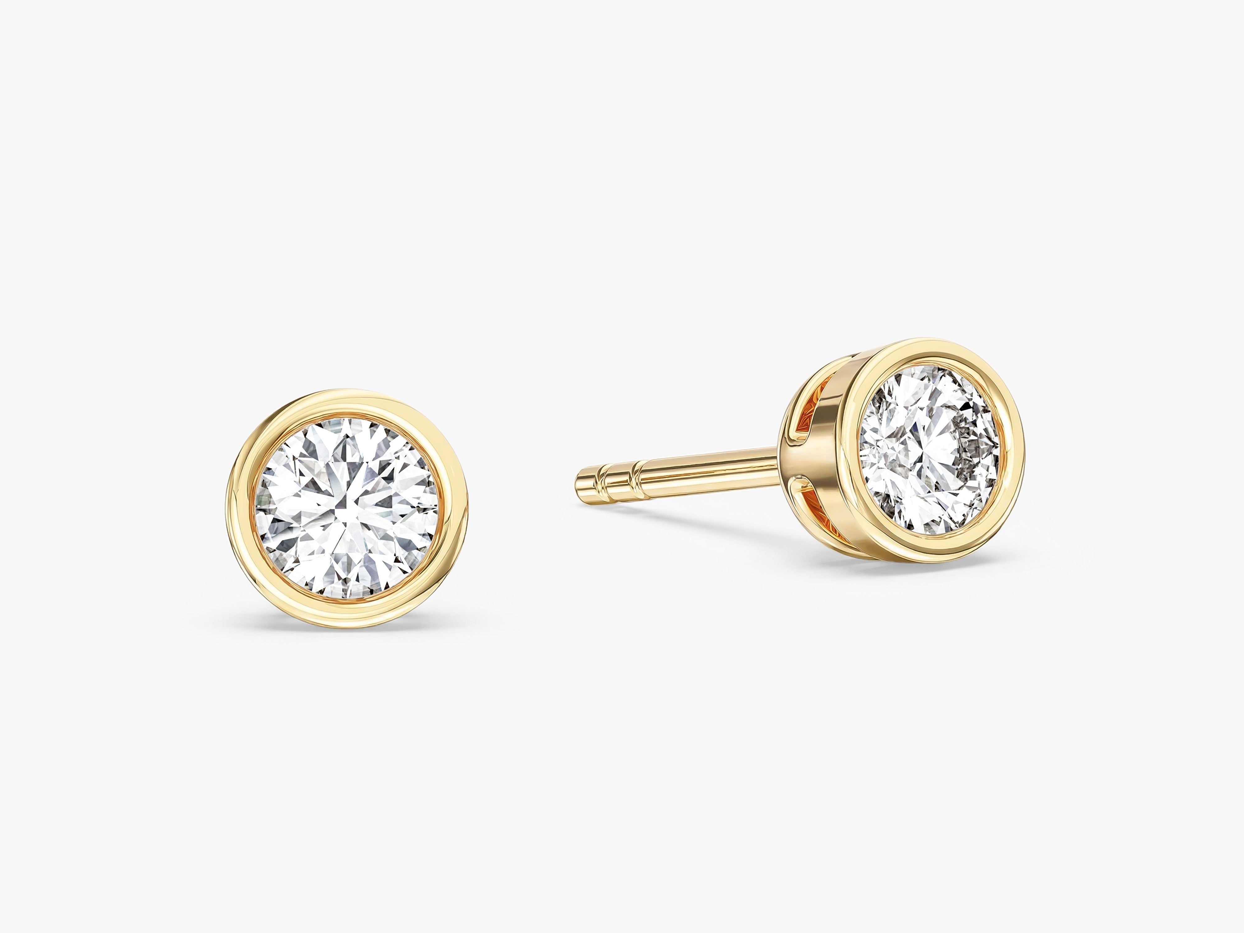 Bezel Set Stud Earrings (0.30 ct tw)