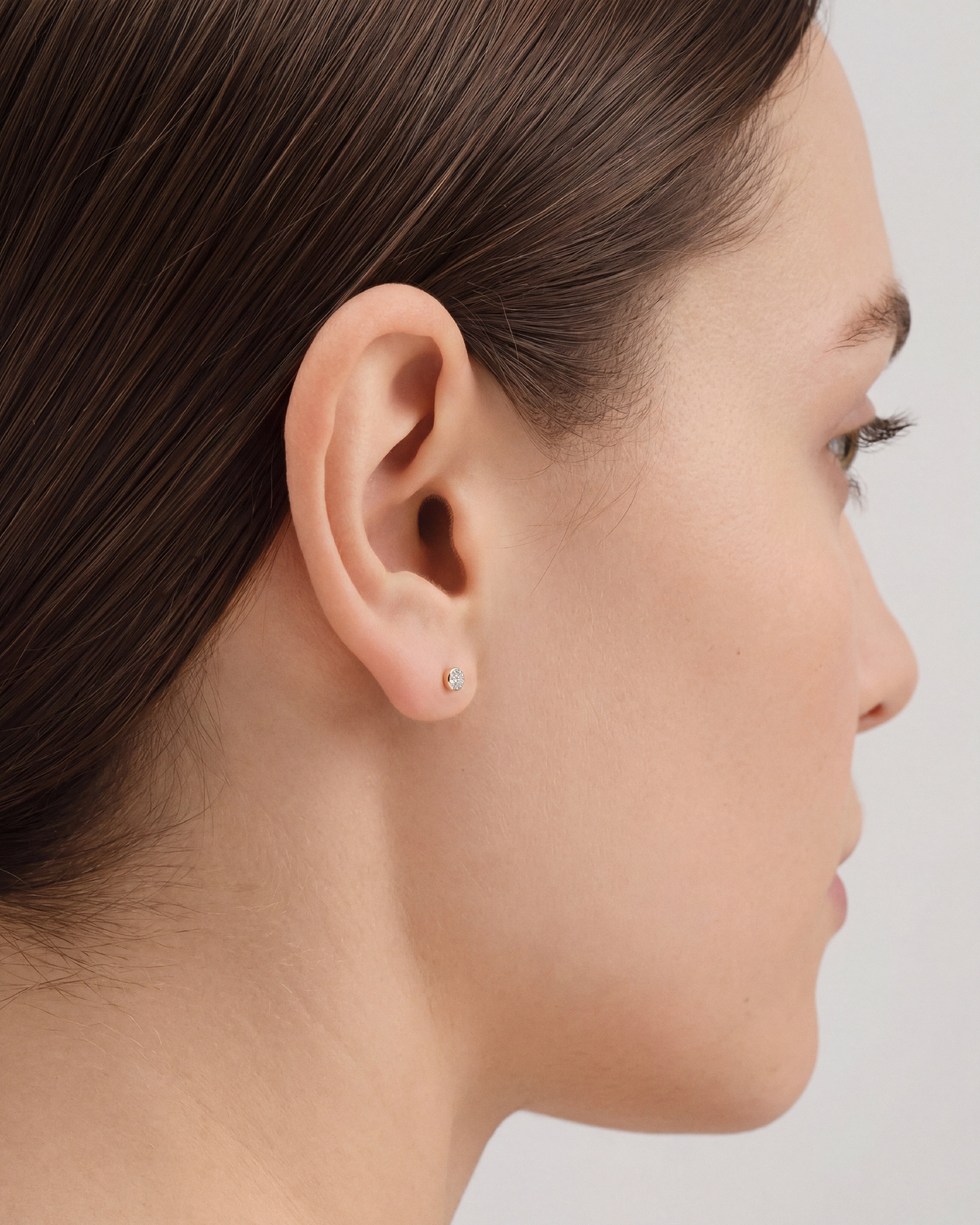 Bezel Set Stud Earrings (0.20 ct tw)