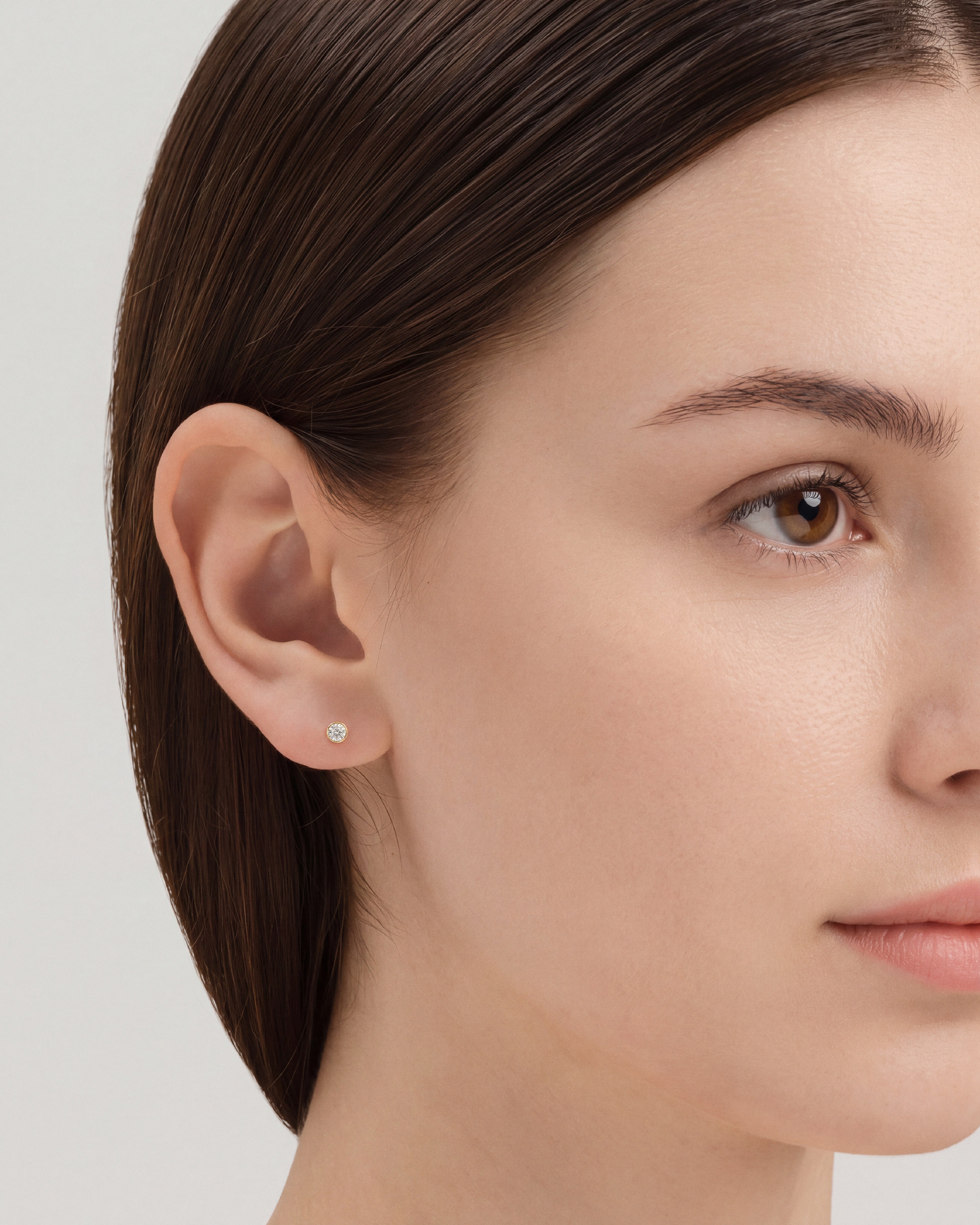 Bezel Set Stud Earrings (0.20 ct tw)
