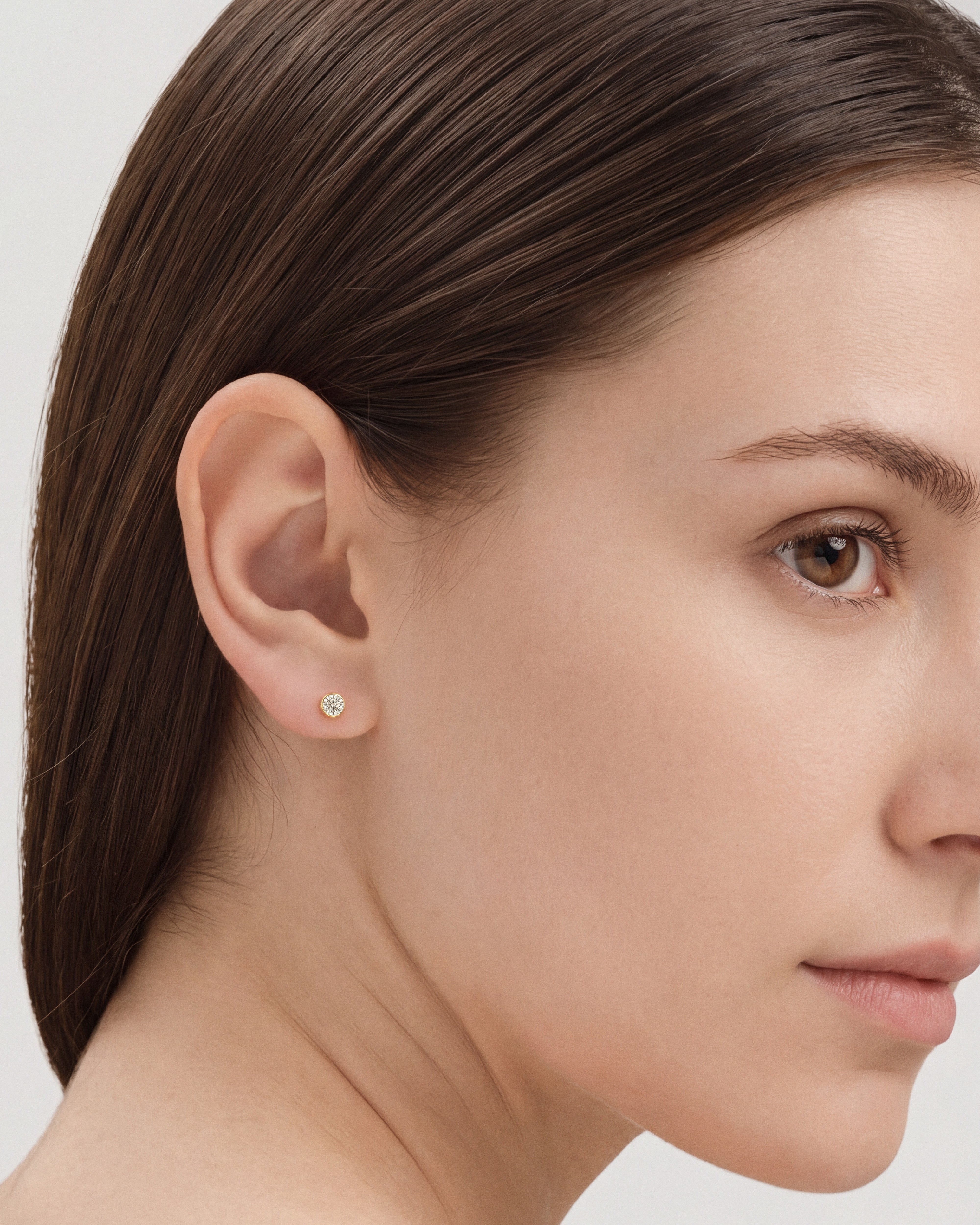 Bezel Set Stud Earrings (0.30 ct tw)