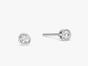 Bezel Set Stud Earrings (0.10 ct tw)