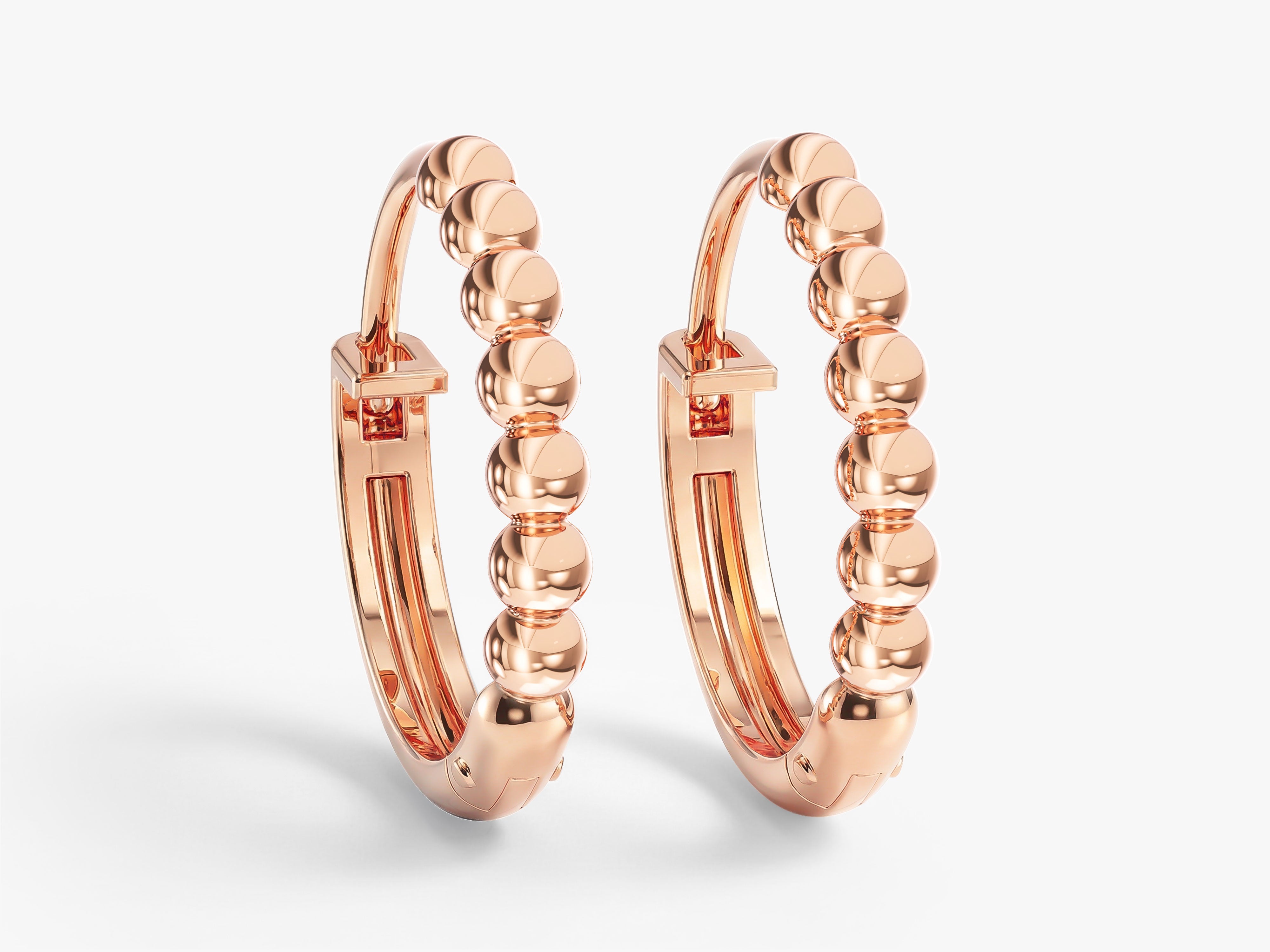 Beaded Statement Huggie Hoops