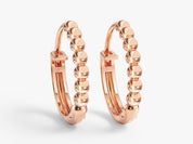 Beaded Statement Huggie Hoops