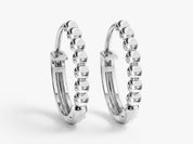 Beaded Statement Huggie Hoops
