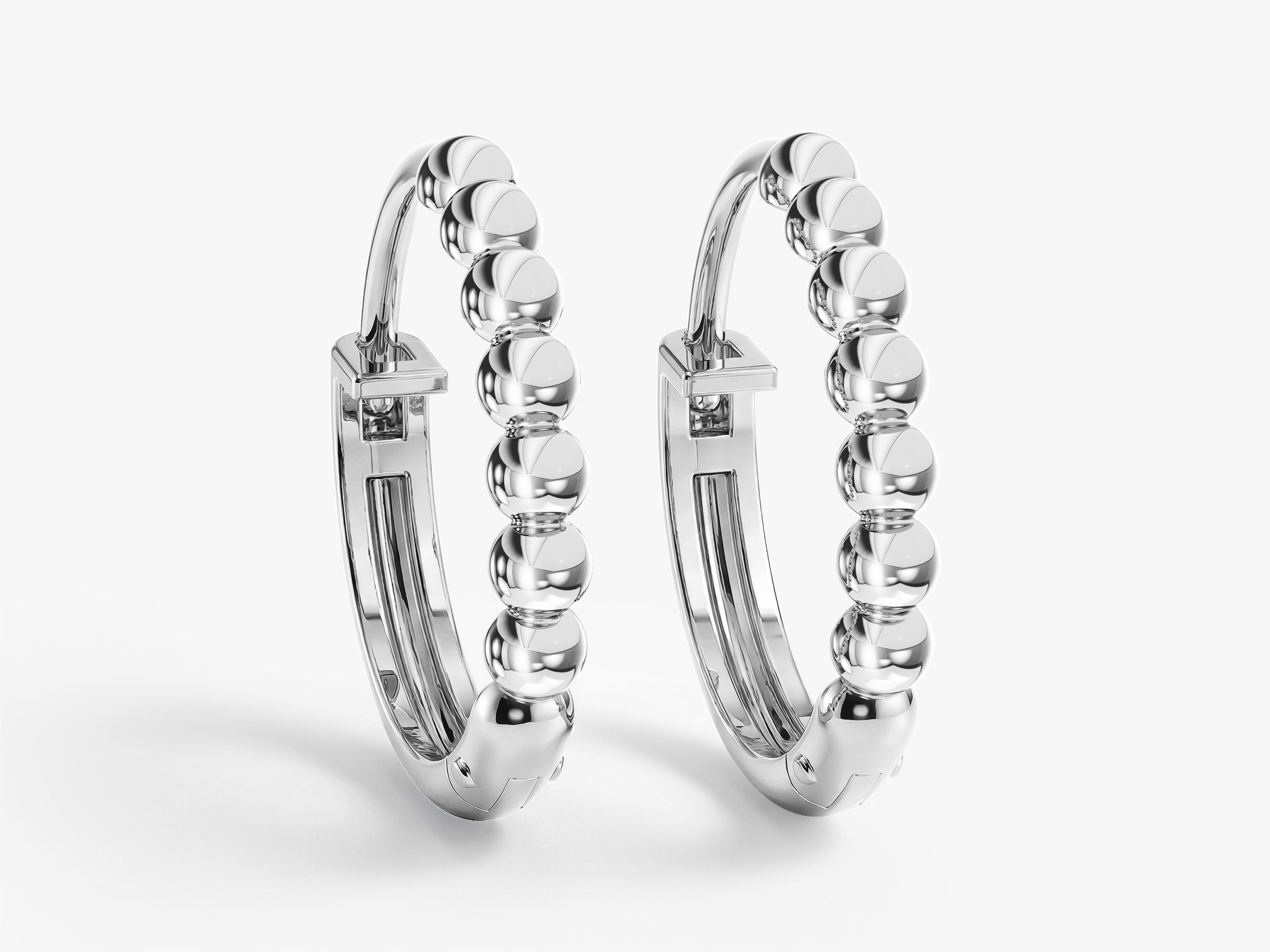 Beaded Statement Huggie Hoops