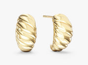 Croissant Twist Huggie Hoops