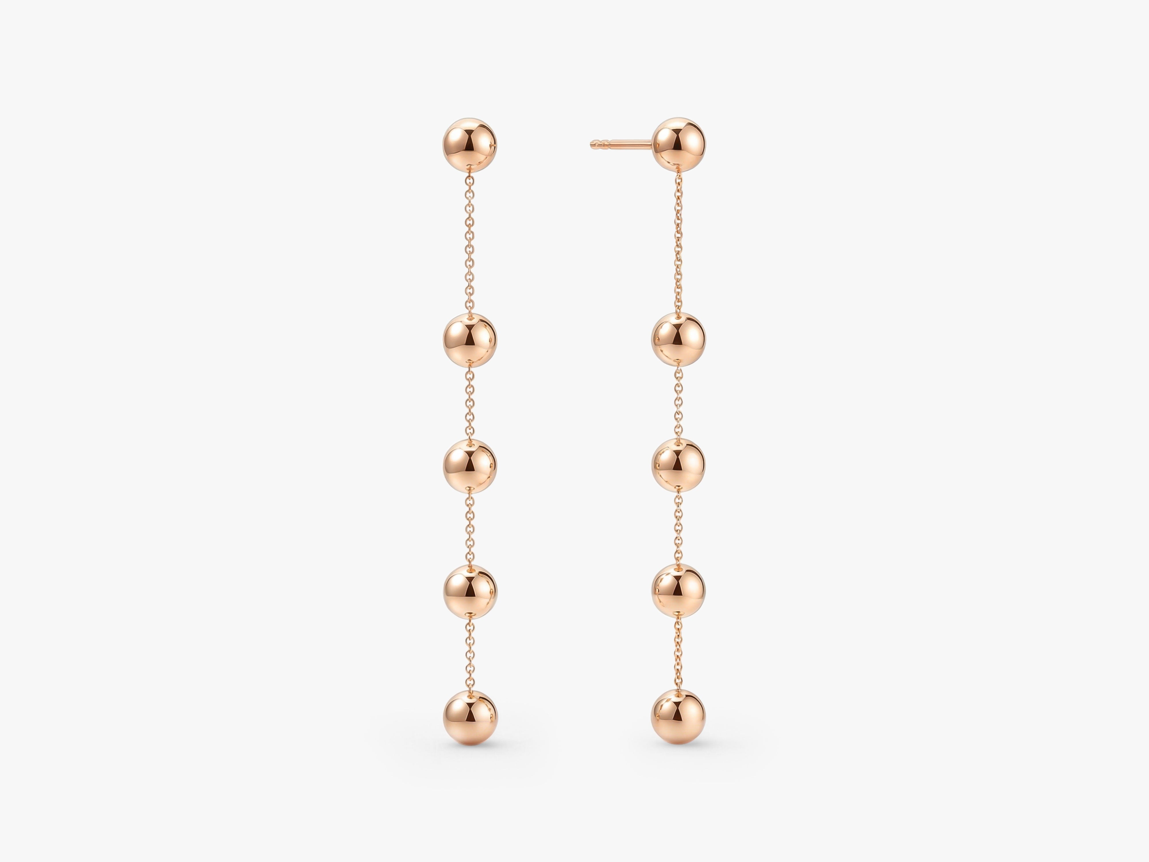 Beaded Chain Drop Earrings