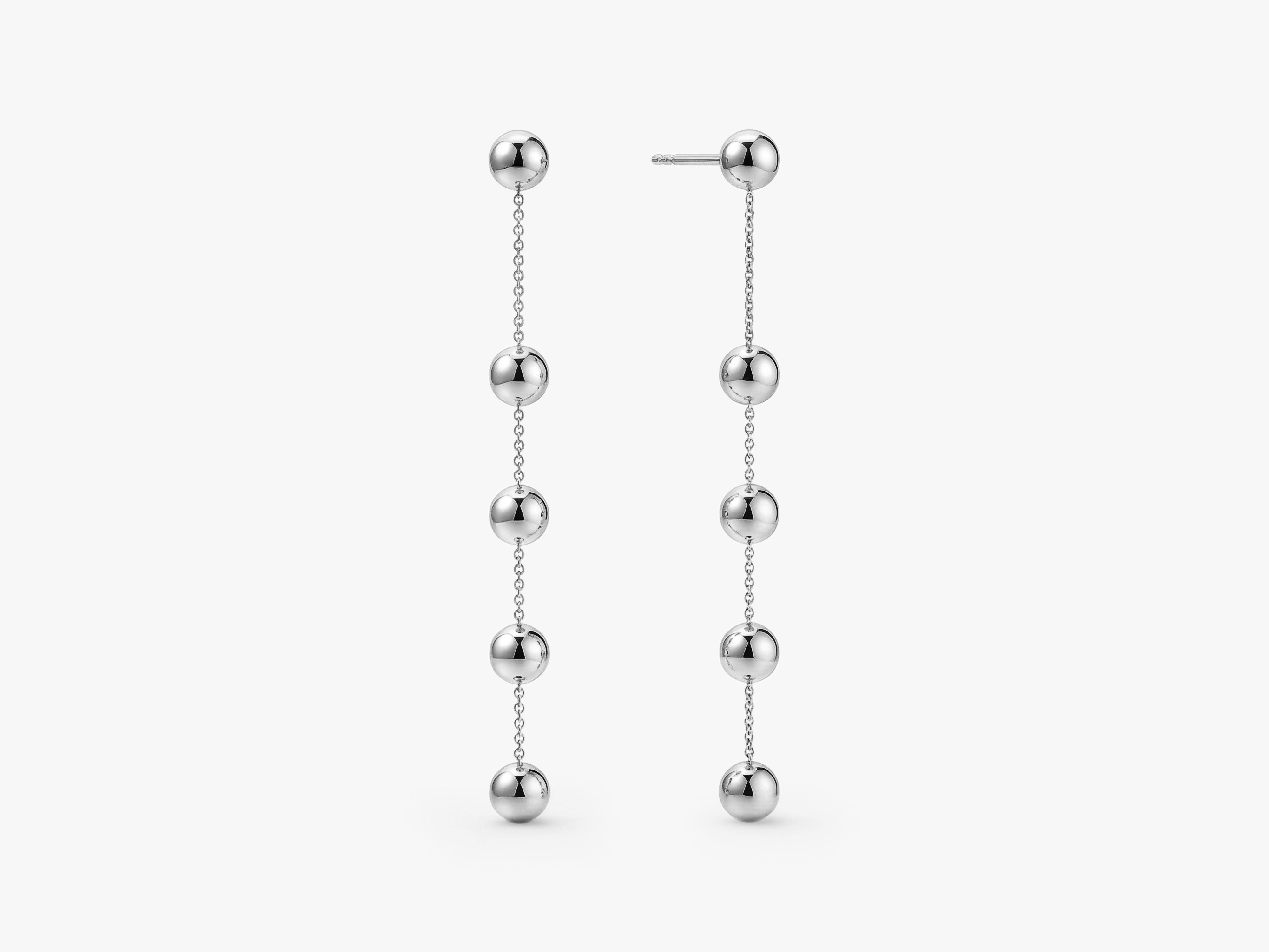 Beaded Chain Drop Earrings