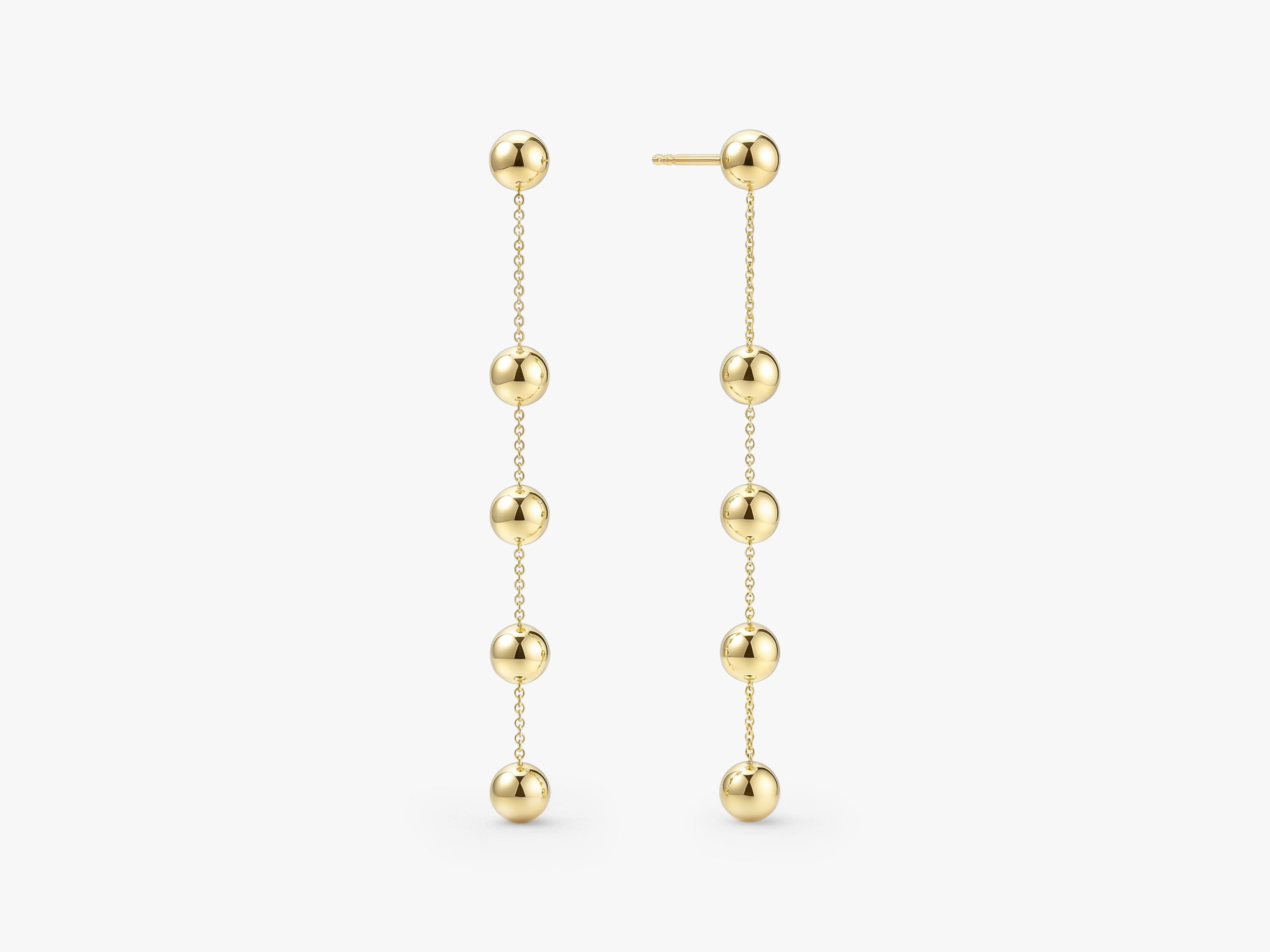 Beaded Chain Drop Earrings