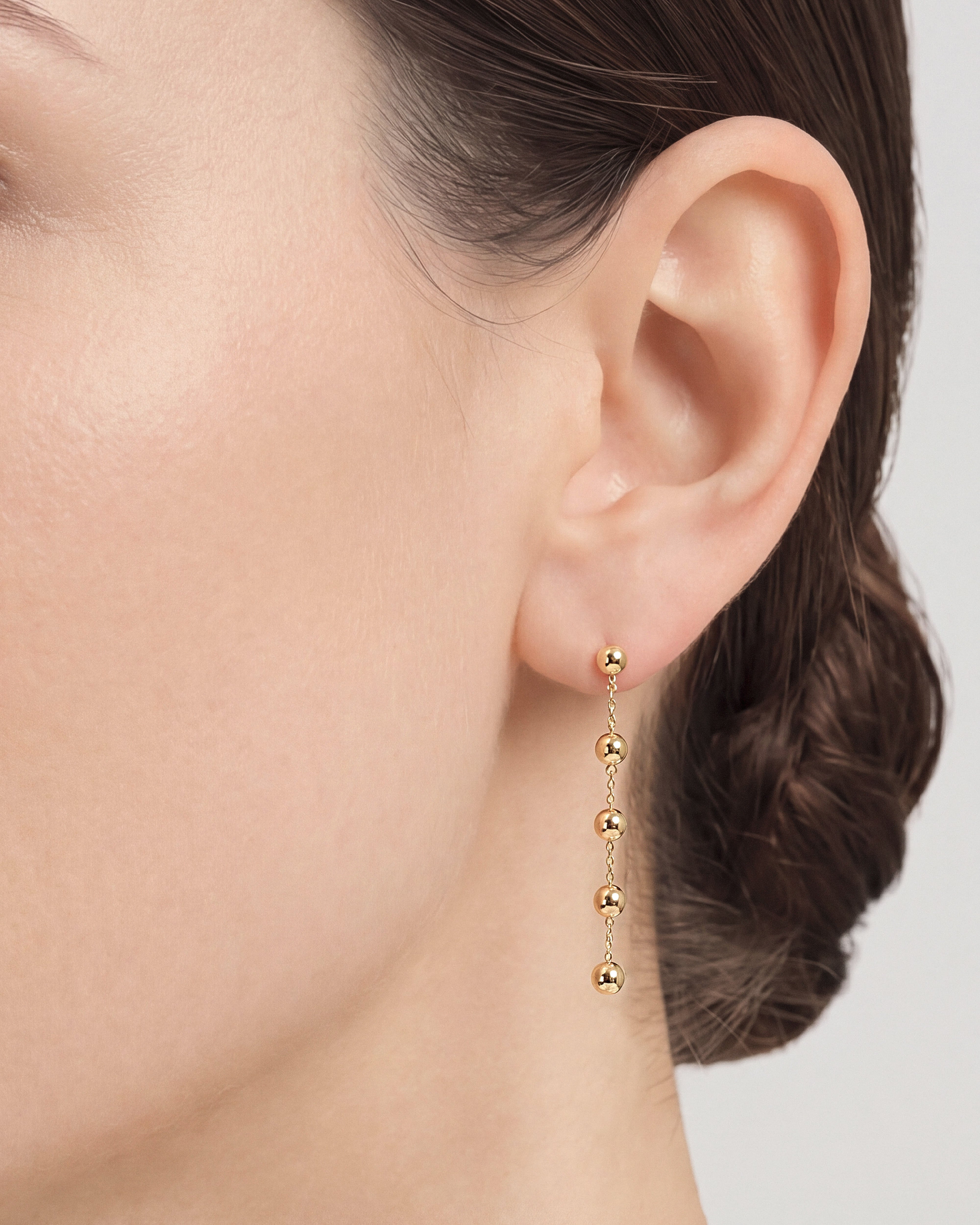 Beaded Chain Drop Earrings