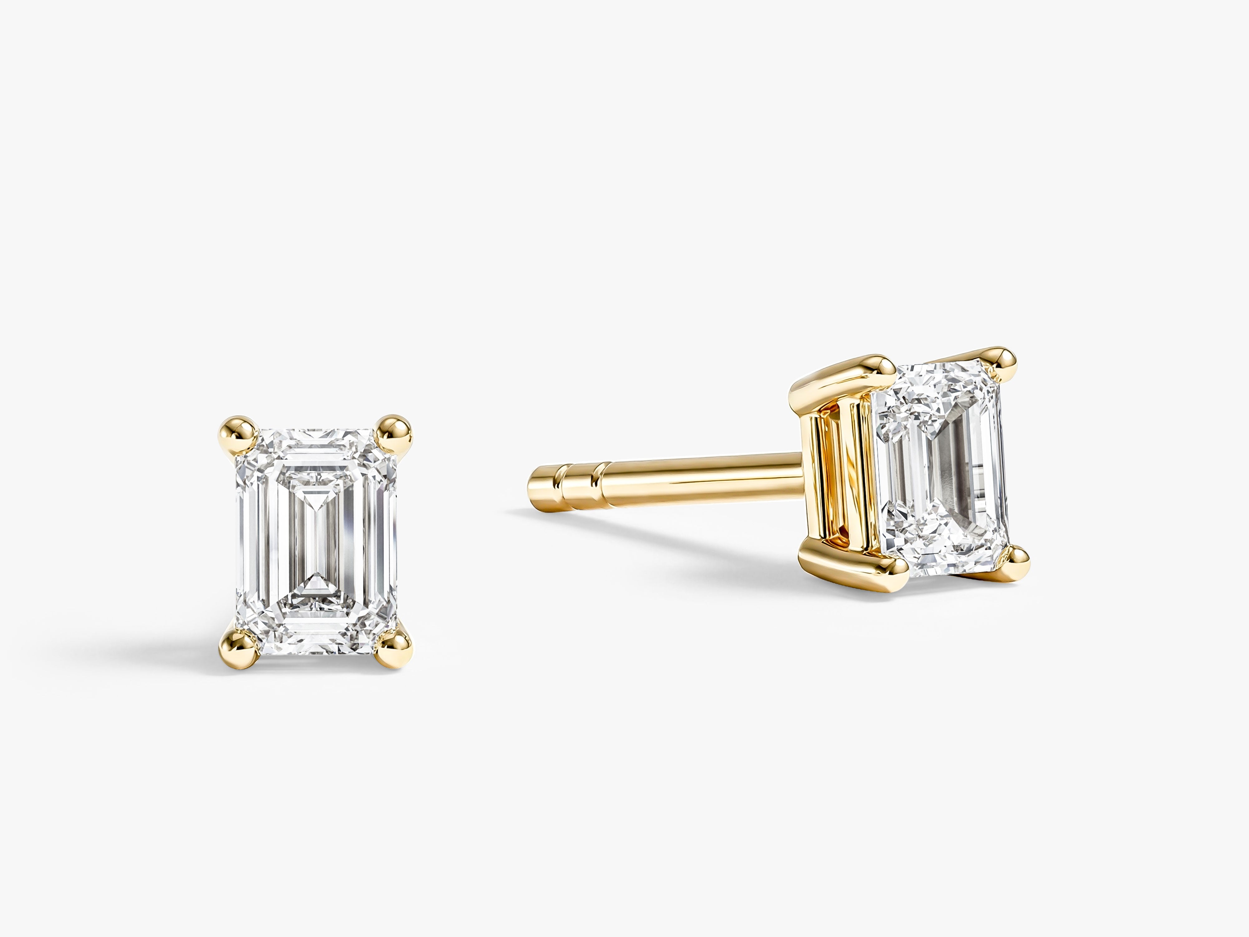 Emerald Cut Stud Earrings (0.25 ct tw)